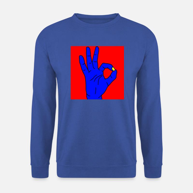 okay red - Unisex Pullover - Royalblau