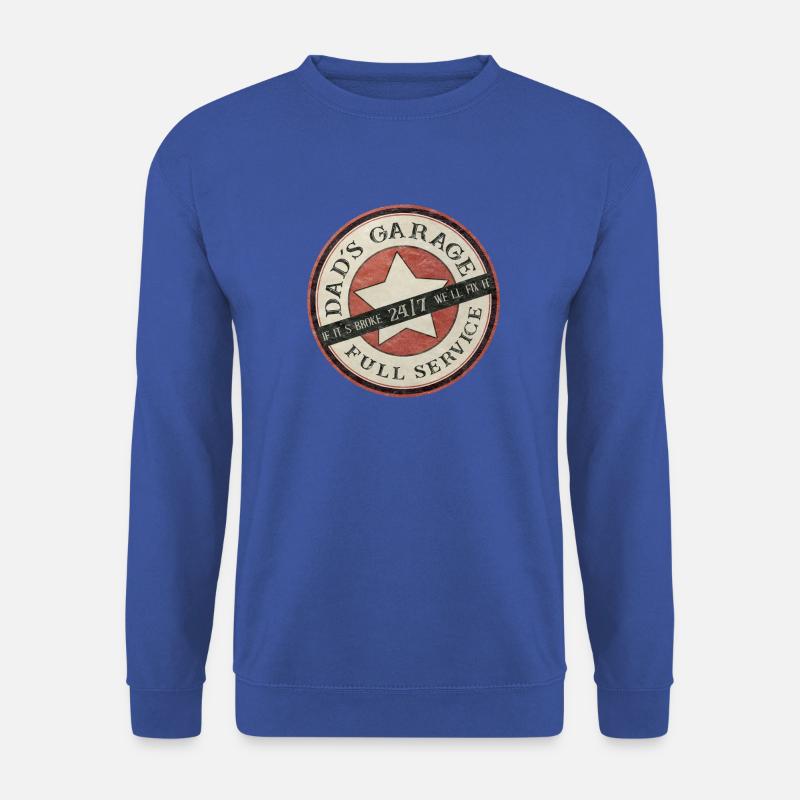 Dad's Garage, Workshop, - Unisex Sweatshirt - royal blue