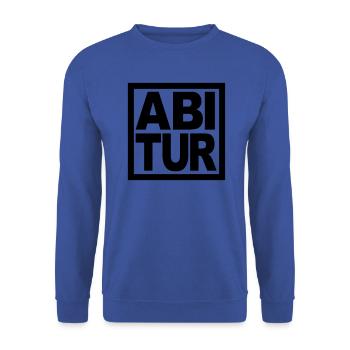 Abitur Abschluss - Unisex Pullover - Royalblau - Vorne - Alina (178cm) & Michal (187cm)