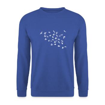 oiseau - Sweat-shirt Unisexe - bleu royal - Devant - Alina (178cm) & Michal (187cm)