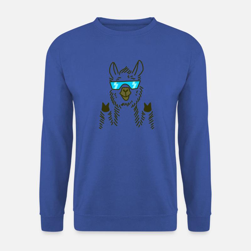 Lama - Unisex Pullover - Royalblau