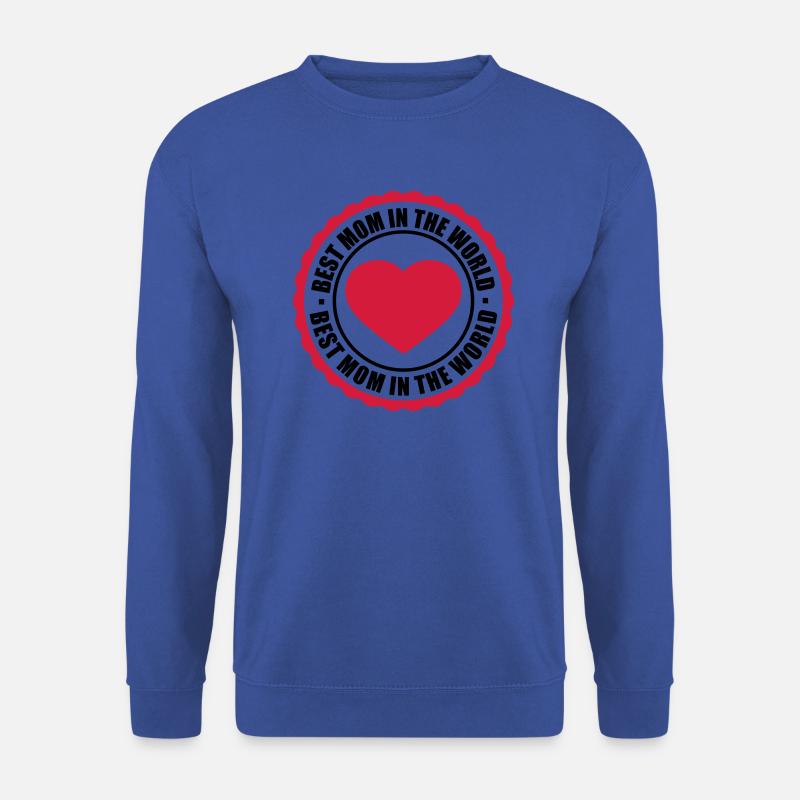 sticker aufkleber button kreis rund herz liebe mam - Unisex Pullover - Royalblau