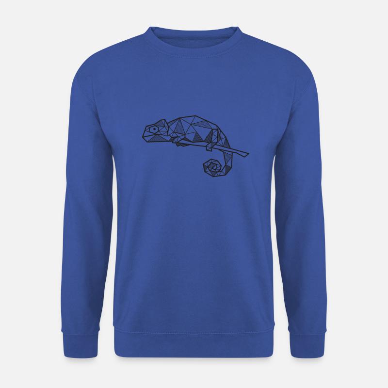 Chameleon Lizard Geometric Gift Hipster - Unisex Sweatshirt - royal blue