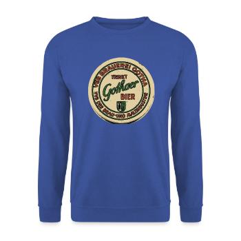 Brasserie VEB Gotha - Sweat-shirt Unisexe - bleu royal - Devant - Alina (178cm) & Michal (187cm)