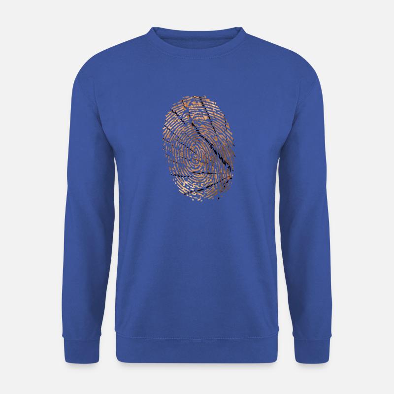 Fingerabdruck Holz - Unisex Pullover - Royalblau
