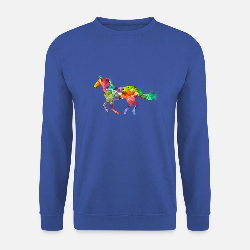Pferd Farbe - Unisex Pullover - Royalblau