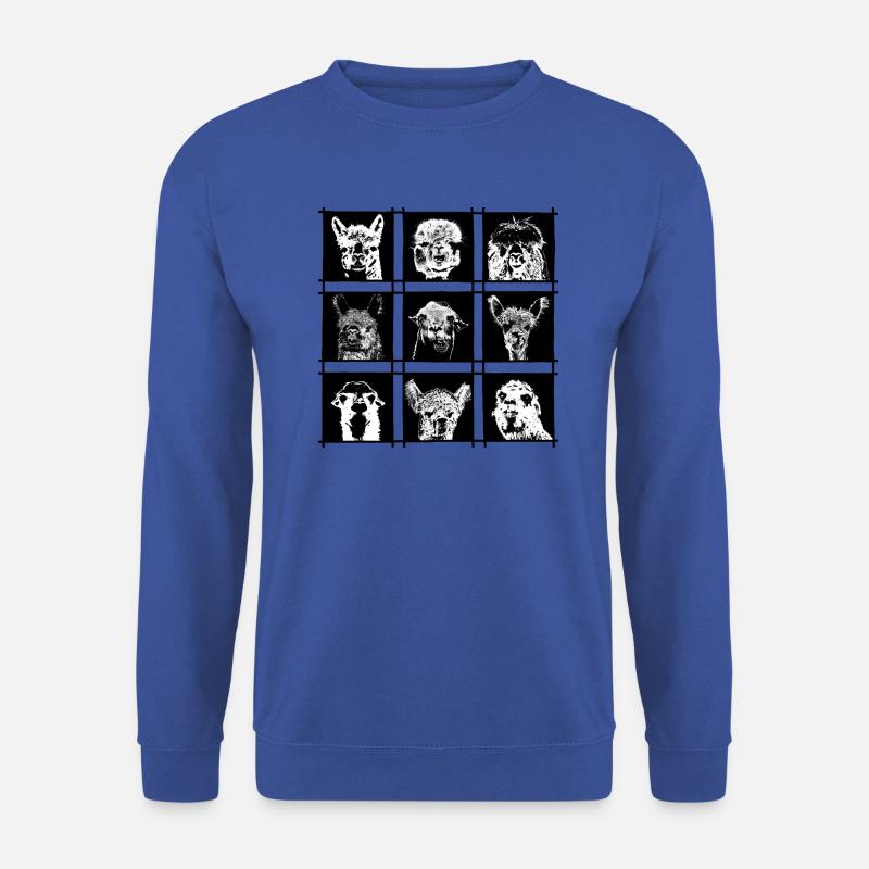 Lama Alpaca Alpaka Tiere Geschenk Idee T-Shirt - Unisex Pullover - Royalblau