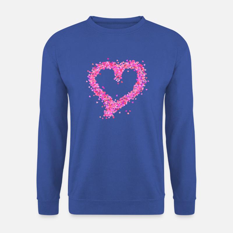 Herz pink - Unisex Pullover - Royalblau