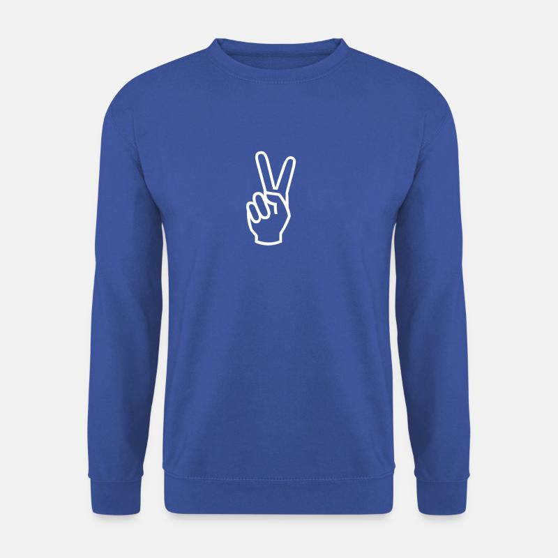 PEACE peace peace sign - Unisex Sweatshirt - royal blue