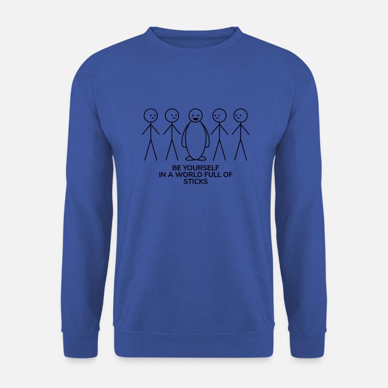 Strichmännchen lustiger Spruch Geschenk Cartoon - Unisex Pullover - Royalblau