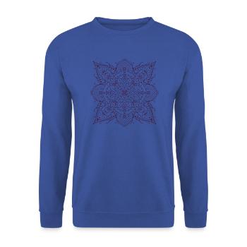 mandala - Sweat-shirt Unisexe - bleu royal - Devant - Alina (178cm) & Michal (187cm)