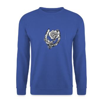 horseshoe brings good luck - Unisex Sweatshirt - royal blue - Front - Alina (178cm) & Michal (187cm)