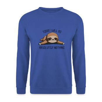 sloth - Unisex Sweatshirt - royal blue - Front - Alina (178cm) & Michal (187cm)