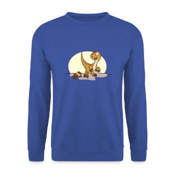 Wraptor Raptor Dinosaur Dino Tortilla Burrito - Unisex Sweatshirt - royal blue - Front - Alina (178cm) & Michal (187cm)