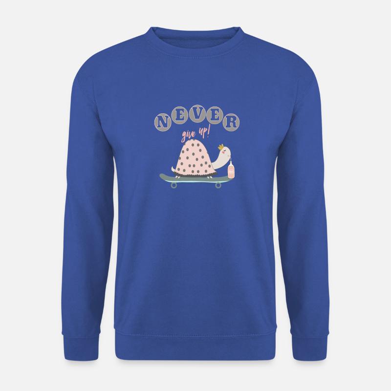 Never give up! - Unisex Pullover - Royalblau