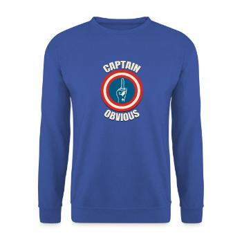 Capitaine évident - Sweat-shirt Unisexe - bleu royal - Devant - Alina (178cm) & Michal (187cm)