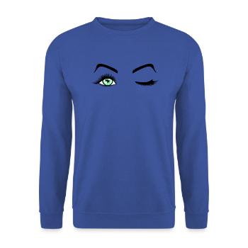 Beauty Eyes Eyelashes - Unisex Sweatshirt - royal blue - Front - Alina (178cm) & Michal (187cm)