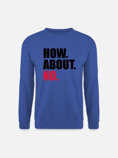 koldt, hvad med nej siger sjovt, hvad med n - Unisex sweater - kongeblå