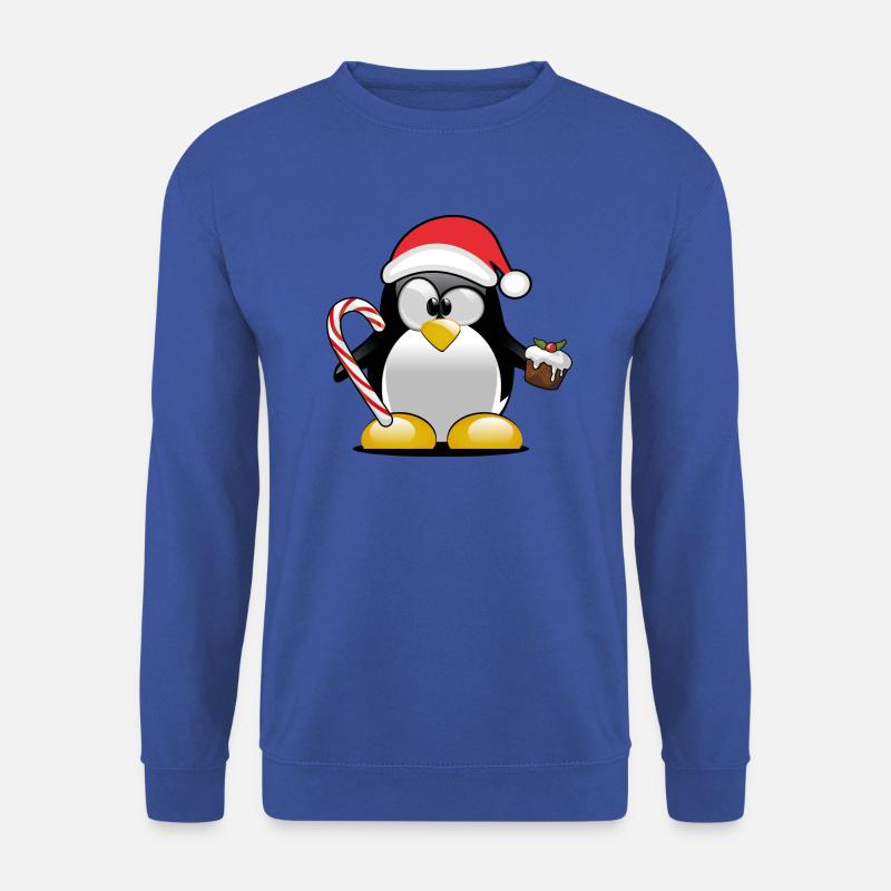 TUX Pinguin - Weihnachten mit Süßigkeiten - Unisex Pullover - Royalblau