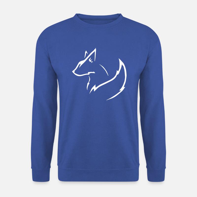 Minimalistischer Fuchs Tier Illustration - Unisex Pullover - Royalblau