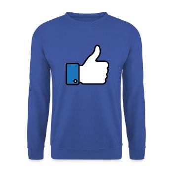 Like a like! - Unisex Sweatshirt - royal blue - Front - Alina (178cm) & Michal (187cm)