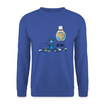 Plastic Planet - NOW... Die Hüter von Orbis - Unisex Pullover - Royalblau - Vorne - Alina (178cm) & Michal (187cm)