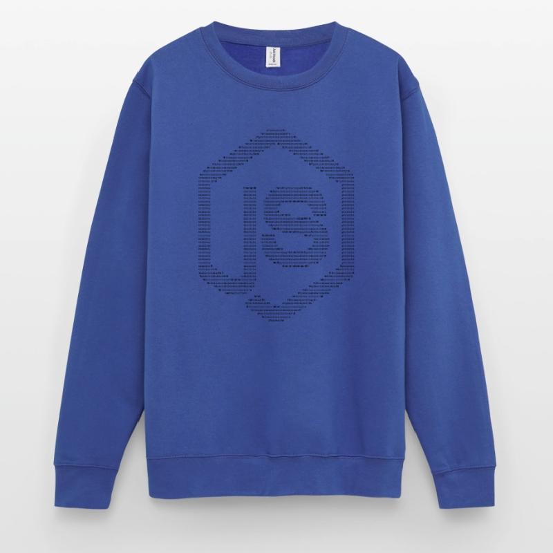 JavaScript Node.js ASCII-Logo (schwarz) Unisex Pullover