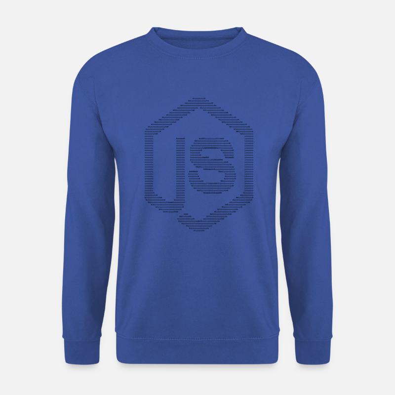 JavaScript Node.js ASCII logo (black) - Unisex Sweatshirt - royal blue