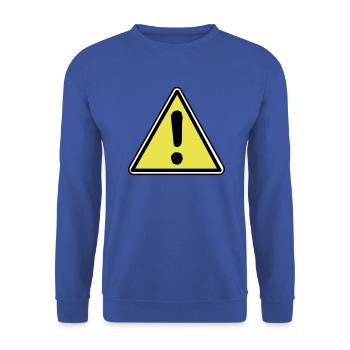 Attention - Unisex Sweatshirt - royal blue - Front - Alina (178cm) & Michal (187cm)