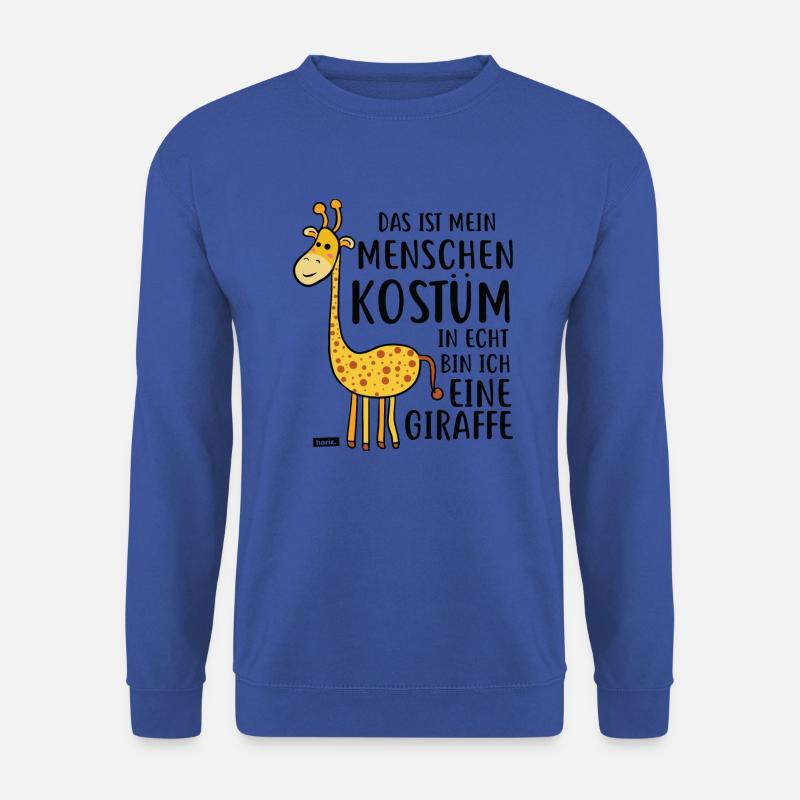 Das Ist Mein Menschen Kostuem Giraffe HARIZ - Unisex Pullover - Royalblau