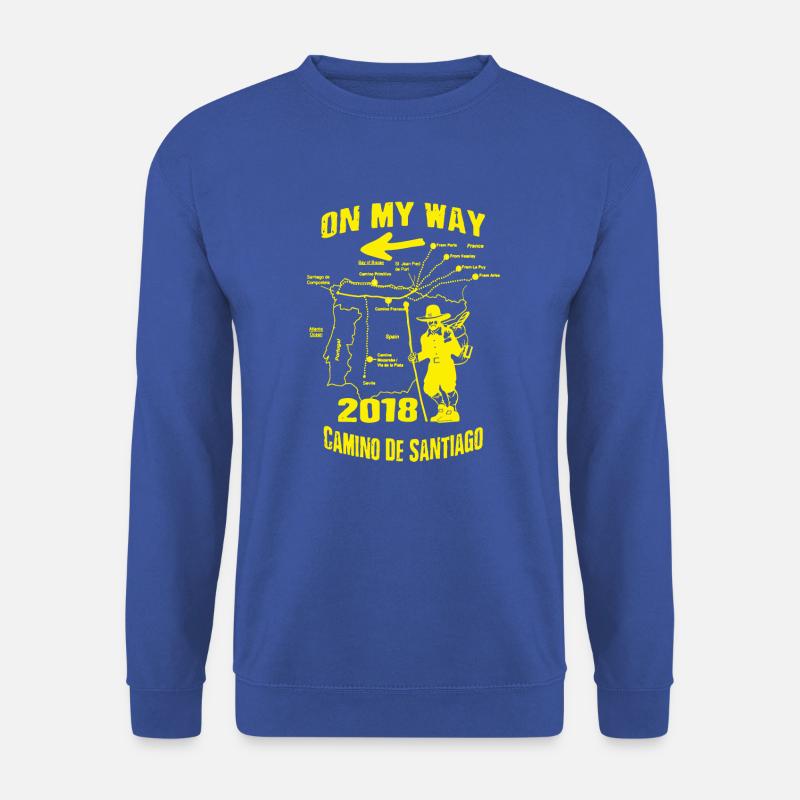 Chemin de Compostelle Chemin de Saint-Jacques 2018 Chemin du Chemin de Saint-Jacques-de-Compostelle - Sweat-shirt Unisexe - bleu royal