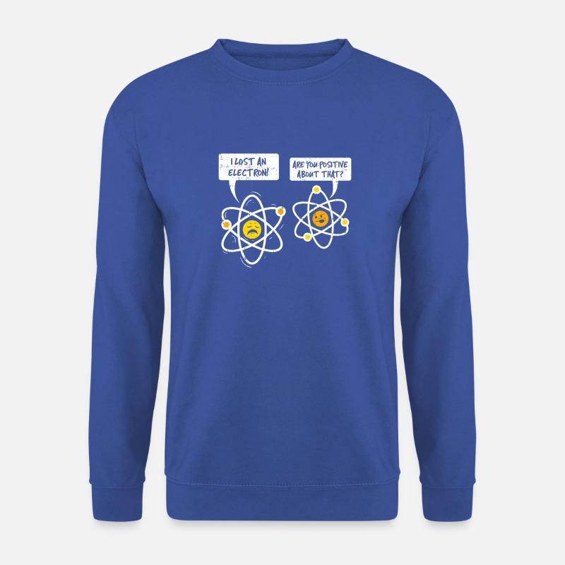 WITZ ATOMIQUE DRÔLE | NERD ÉLECTRON POSITIF DRÔLE - Sweat-shirt Unisexe - bleu royal