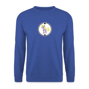 LOGO Einhorn pink gelb - Unisex Pullover - Royalblau - Vorne - Alina (178cm) & Michal (187cm)