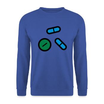 Pillen, Medikamente, Medizin, Drogen - Unisex Pullover - Royalblau - Vorne - Alina (178cm) & Michal (187cm)