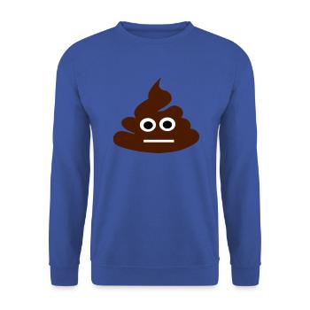 Poop - Unisex Pullover - Royalblau - Vorne - Alina (178cm) & Michal (187cm)