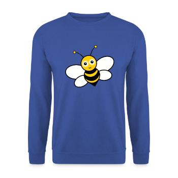 bee - Unisex Sweatshirt - royal blue - Front - Alina (178cm) & Michal (187cm)