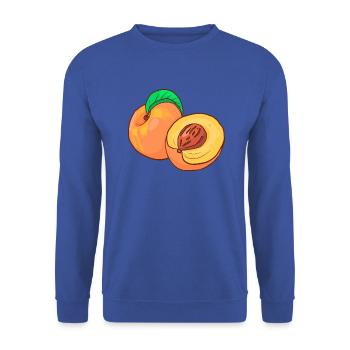 Pfirsiche - Unisex Pullover - Royalblau - Vorne - Alina (178cm) & Michal (187cm)