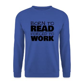Book books reading bookworm - Unisex Sweatshirt - royal blue - Front - Alina (178cm) & Michal (187cm)