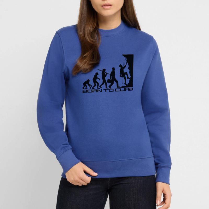 né pour gravir l'évolution évolution née raide Sweat-shirt Unisexe