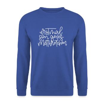 Premier fils geiles Mettbrötchen - Sweat-shirt Unisexe - bleu royal - Devant - Alina (178cm) & Michal (187cm)