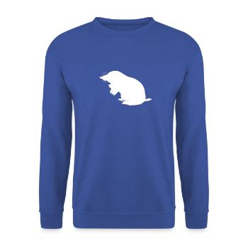 Maulwurf Natur Retro Logo - Unisex Pullover - Royalblau - Vorne - Alina (178cm) & Michal (187cm)