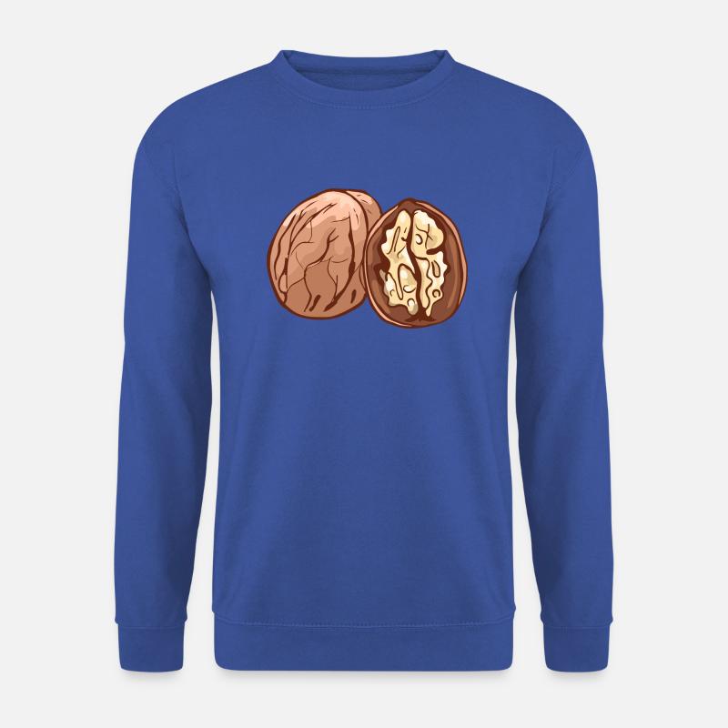 Echte Walnuss Nüsse Nuß Walnuß Walnüsse - Unisex Pullover - Royalblau
