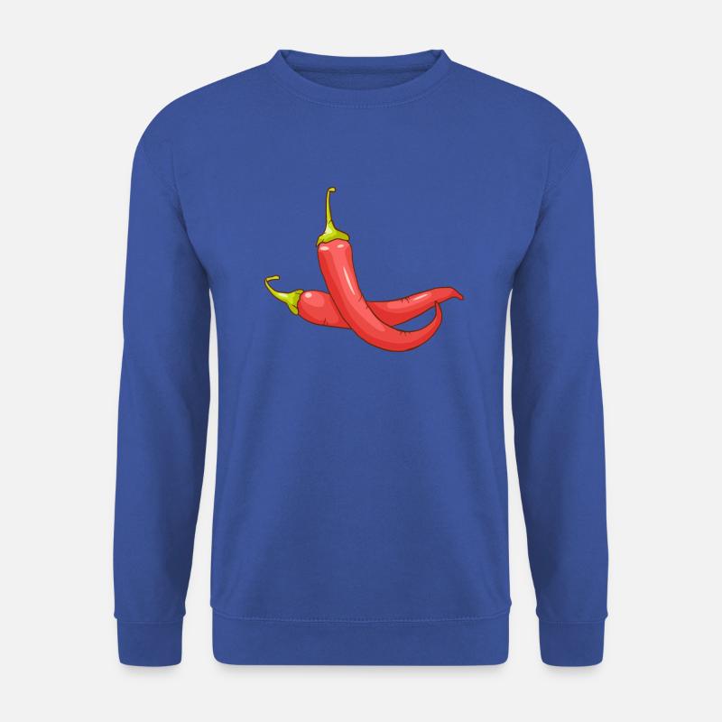 Rote Chili Paprika Peperoni Gemüse - Unisex Pullover - Royalblau