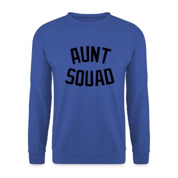 Aunt Squad - Unisex Pullover - Royalblau - Vorne - Alina (178cm) & Michal (187cm)