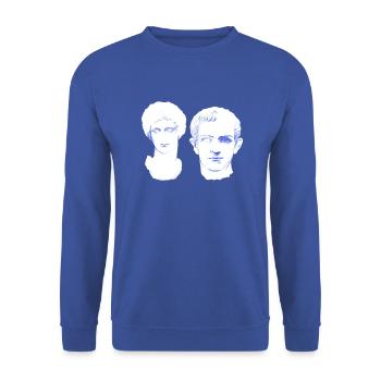 Eternal Love - lovers forever in marble - Unisex Sweatshirt - royal blue - Front - Alina (178cm) & Michal (187cm)