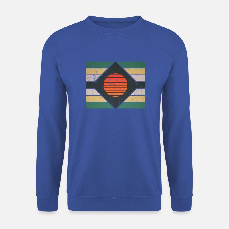 Grafisches Retro Motiv - Unisex Pullover - Royalblau