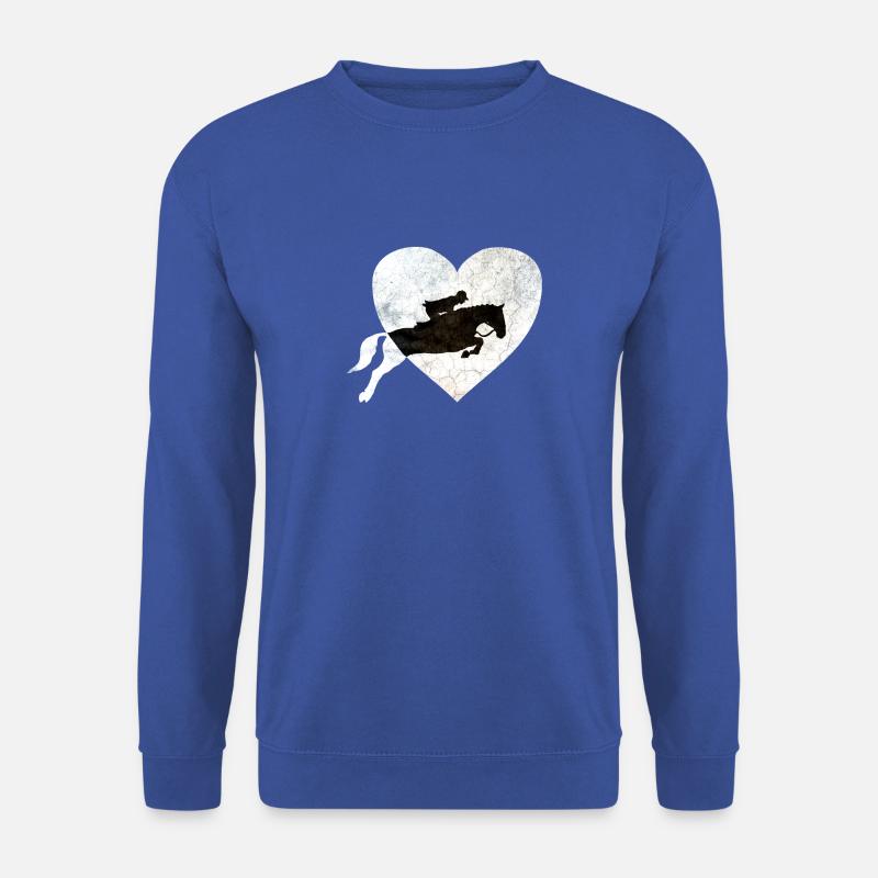 Cheval de saut d'obstacles - Sweat-shirt Unisexe - bleu royal