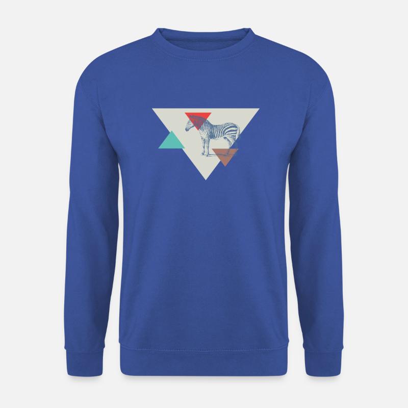 Conception de triangle de zèbre - Sweat-shirt Unisexe - bleu royal