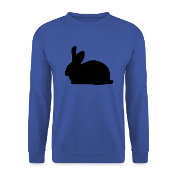 Rabbit Rabbit Bunny Rabbit Rodent rodents - Unisex Sweatshirt - royal blue - Front - Alina (178cm) & Michal (187cm)