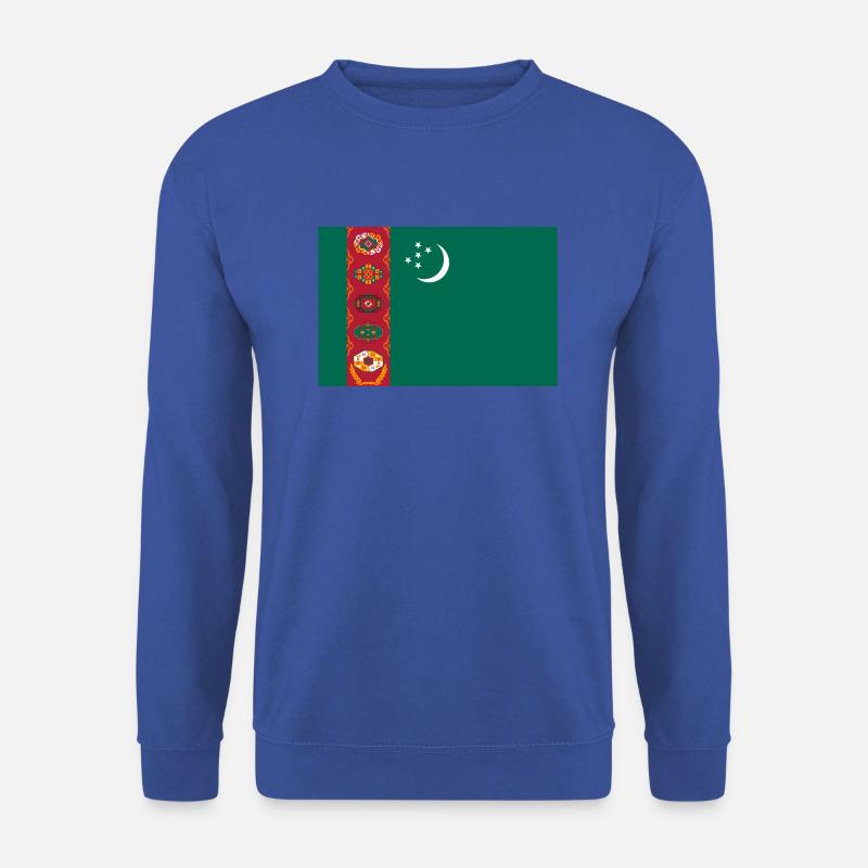 Turkmenistan Flagge - Unisex Pullover - Royalblau